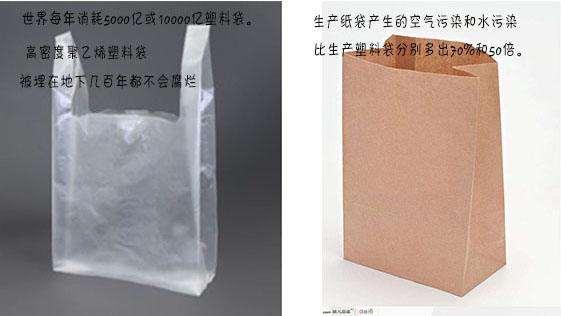 購物袋的選擇？塑料袋or紙袋？